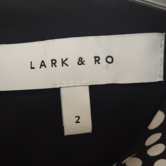 Lark & Ro women's puff sleeve fit & flare dress ruffles polka dots Size 2 - Picture 8 of 12
